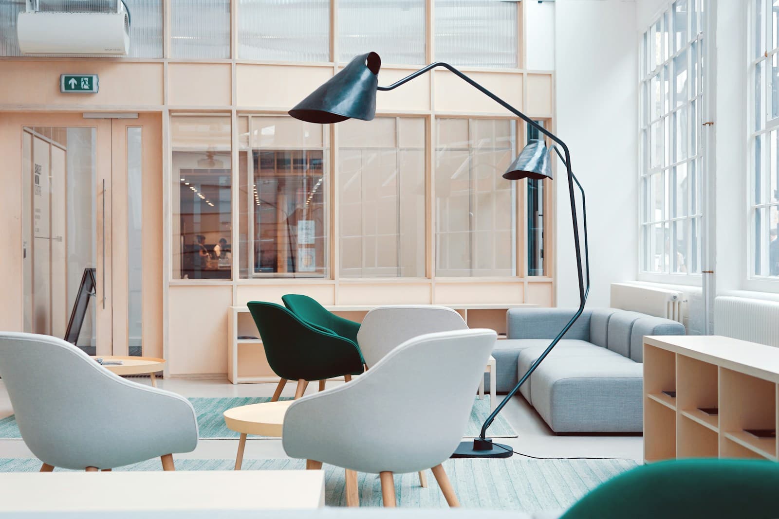 Warm, inviting interior space in natural light